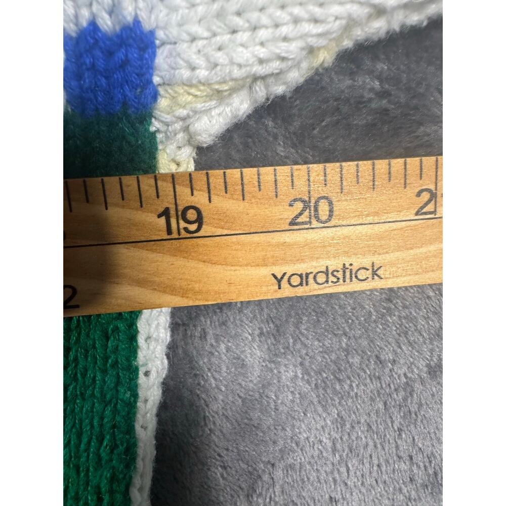 VTG 90s PBJ Sport Hand-Knit Art-To-Wear Embroidered Cardigan Sweater Medium - Picture 3 of 8